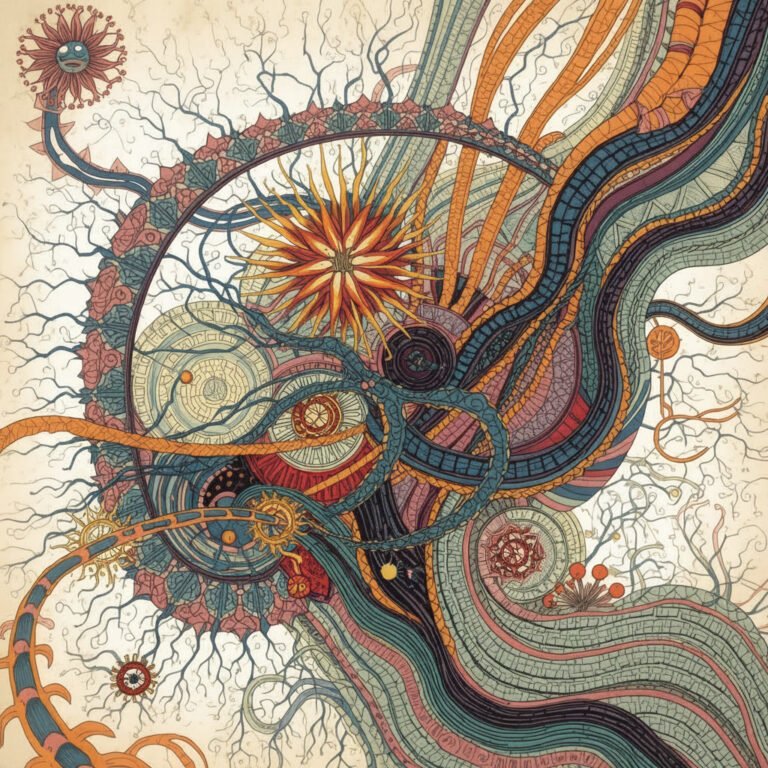 Abstract illustration representing experiential nervous system organisation and personal change